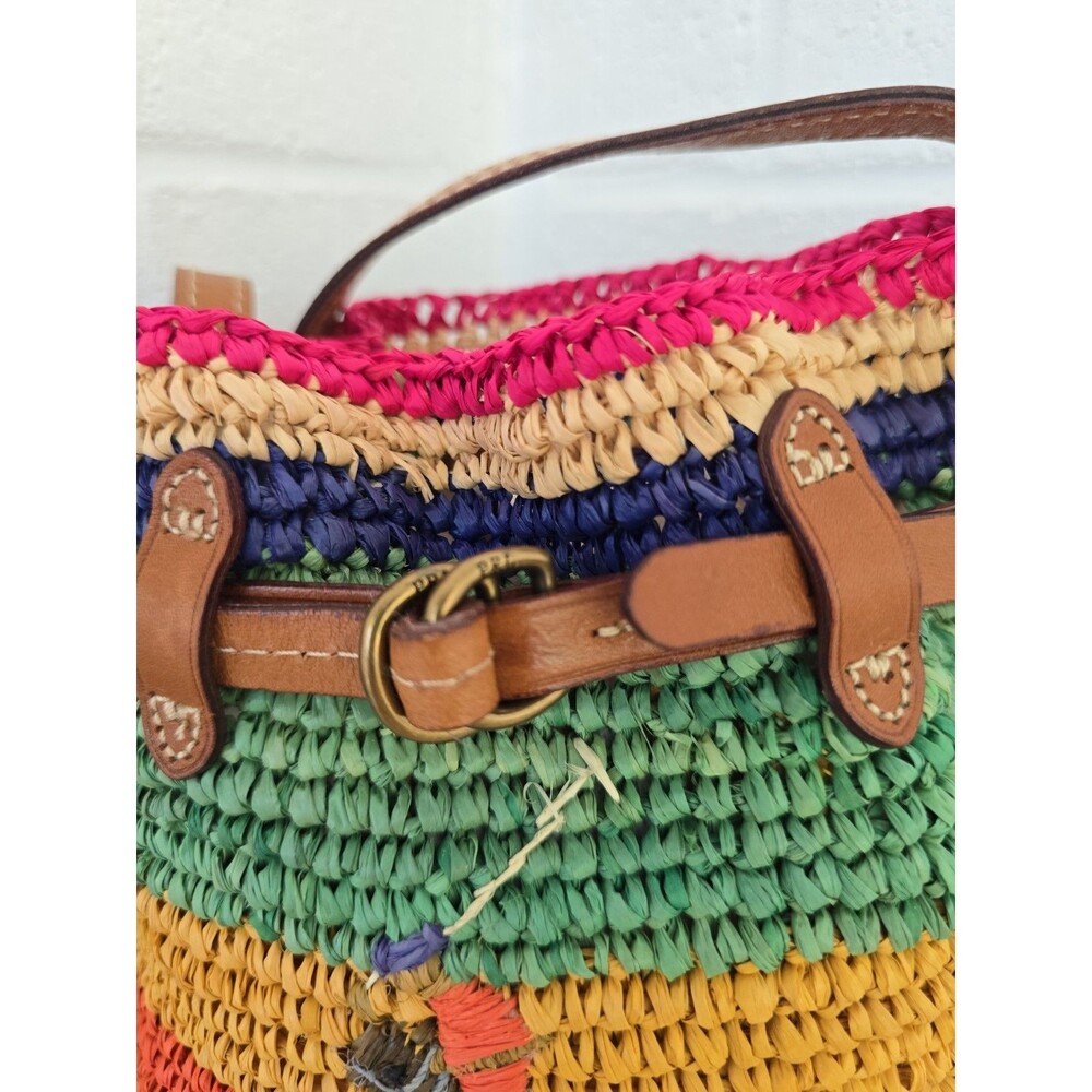Polo Ralph Lauren Raffia Mini Bellport Bucket Bag Limited Edition Rare - Picture 3 of 14